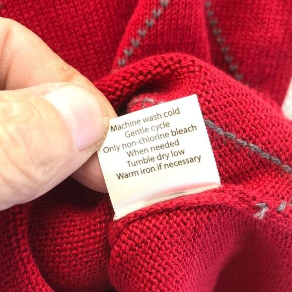 Walter Hagen Mens Vest Sweater XL Red Knit Argyle V-Neck Pullover Cotton Casual - Picture 6 of 10